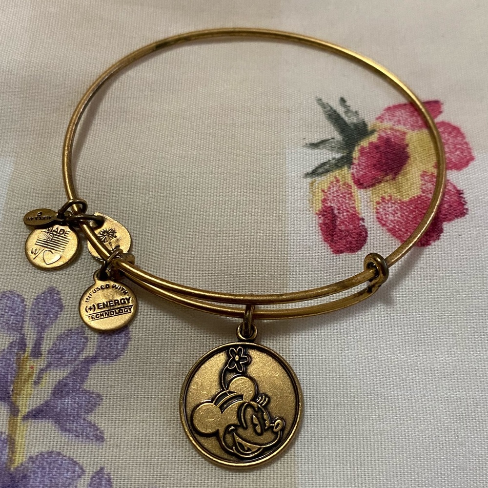 Alex & Ani Gold Finish Minnie Mouse Bangle